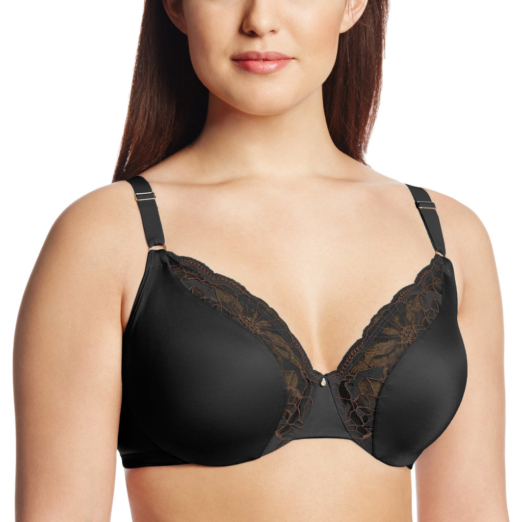 Lilyette Women’s Elegant Lift and Smooth Minimizer Bra-0826 Black 40C - My Discontinued Bra