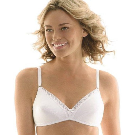 Hanes 100% Cotton Lined 2-Pack Wire Free, White, 34A - H449 - My Discontinued Bra