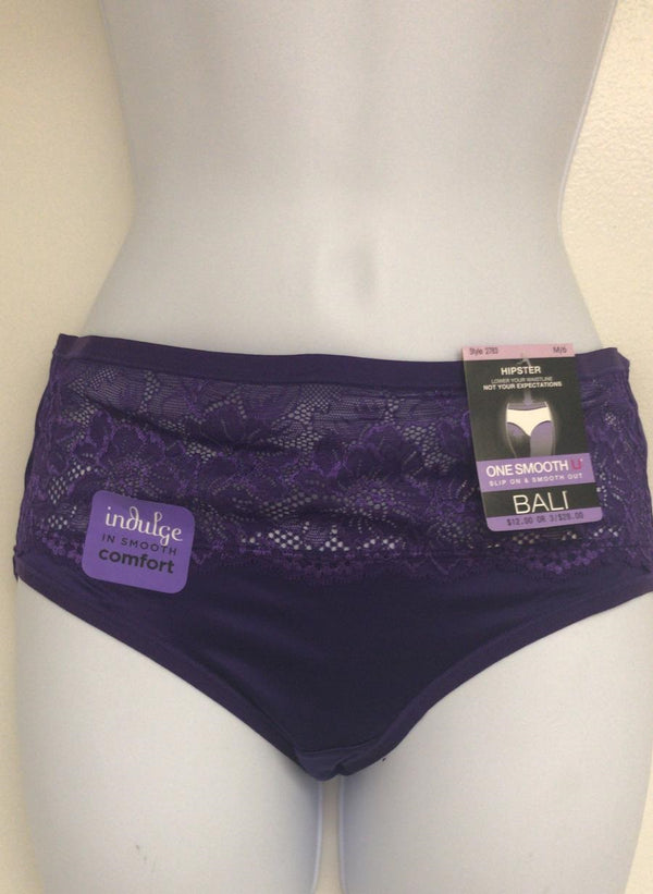 Women's Bali One Smooth U Comfort Indulgence Satin Hipster Panty 2783 - My Discontinued Bra