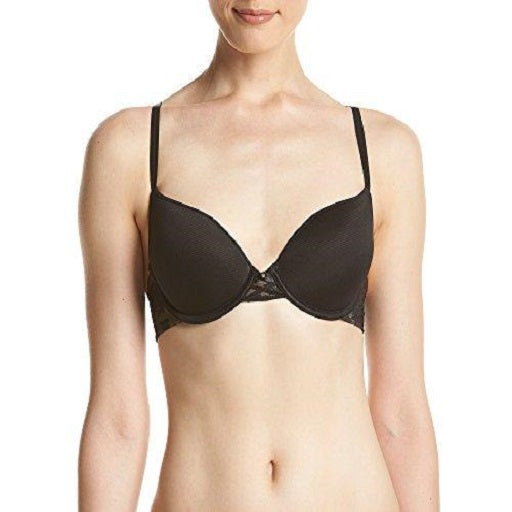 Maidenform Women's Comfort Devotion Spacer Push up Demi Bra Black Body/Beige - DM9352 - My Discontinued Bra