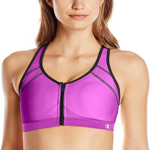Champion Women's Zip Front-Close High-Impact Sports Bra 7920 - My Discontinued Bra