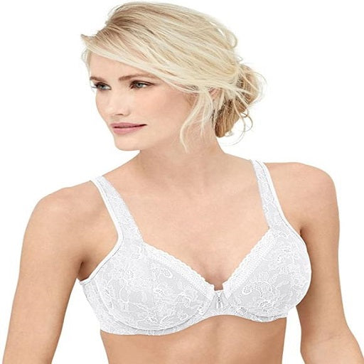 Bali Women's Satin Tracings Lace Minimizer Underwire Bra 3446