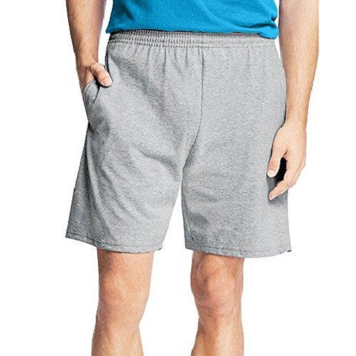 Hanes Men's Jersey Short with Pockets, Light Steel, XX-Large - My Discontinued Bra